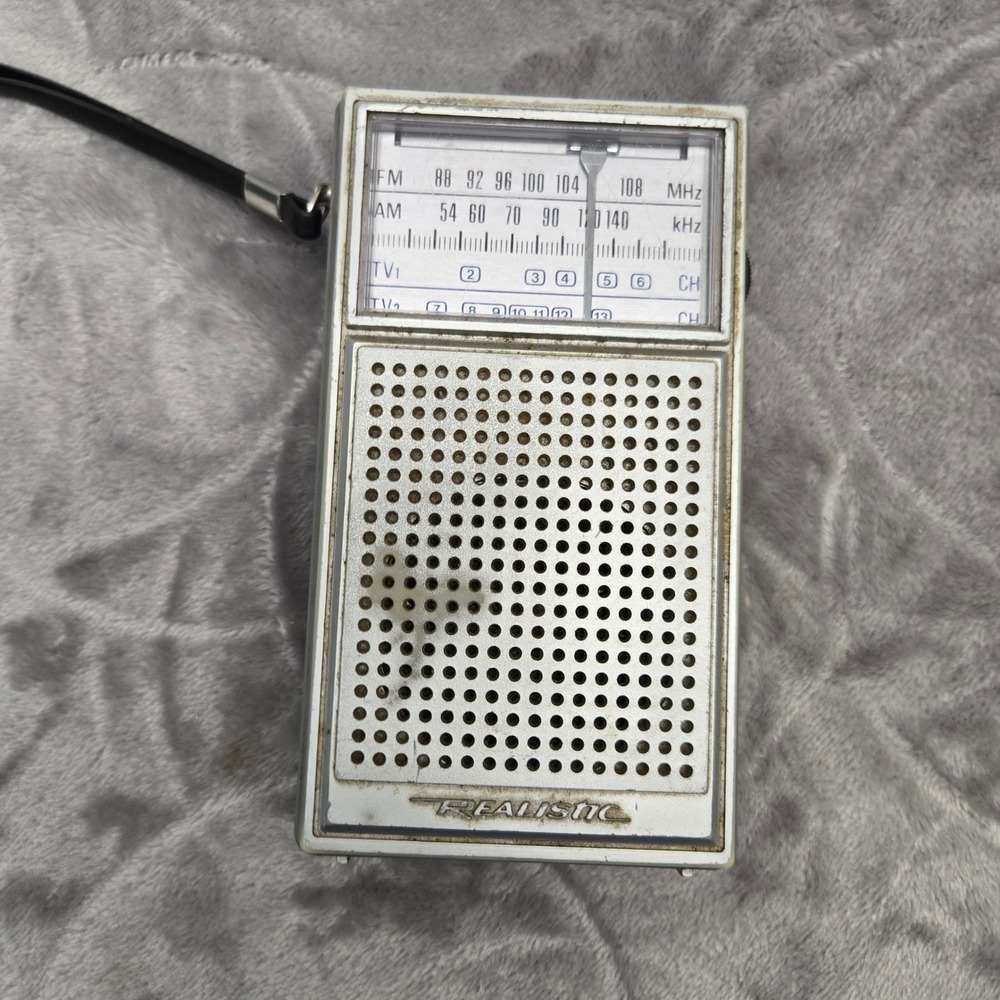 Vintage Realistic RadioShack 12-613 AM FM TV1 TV2 Portable Pocket Radio Parts